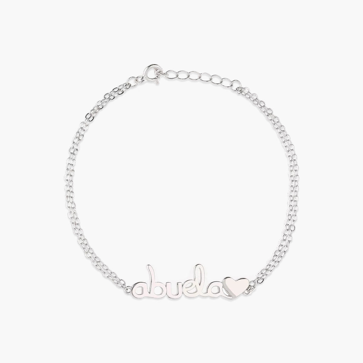 Pulsera de plata 1ª ley "Abuela" 17-20 cm