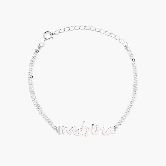 Pulsera de plata 1ª ley "Madrina" 15-19 cm