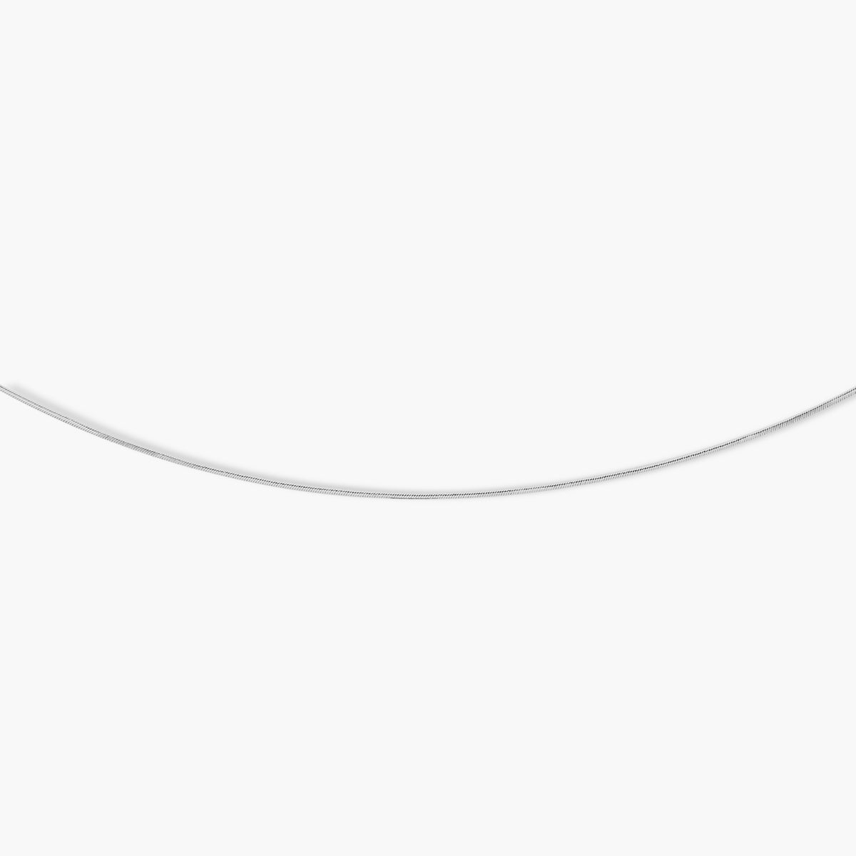 Gargantilla de oro blanco 18K 40 cm cola de topo