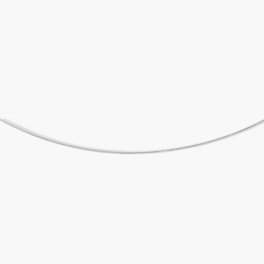 Gargantilla de oro blanco 18K 40 cm cola de topo