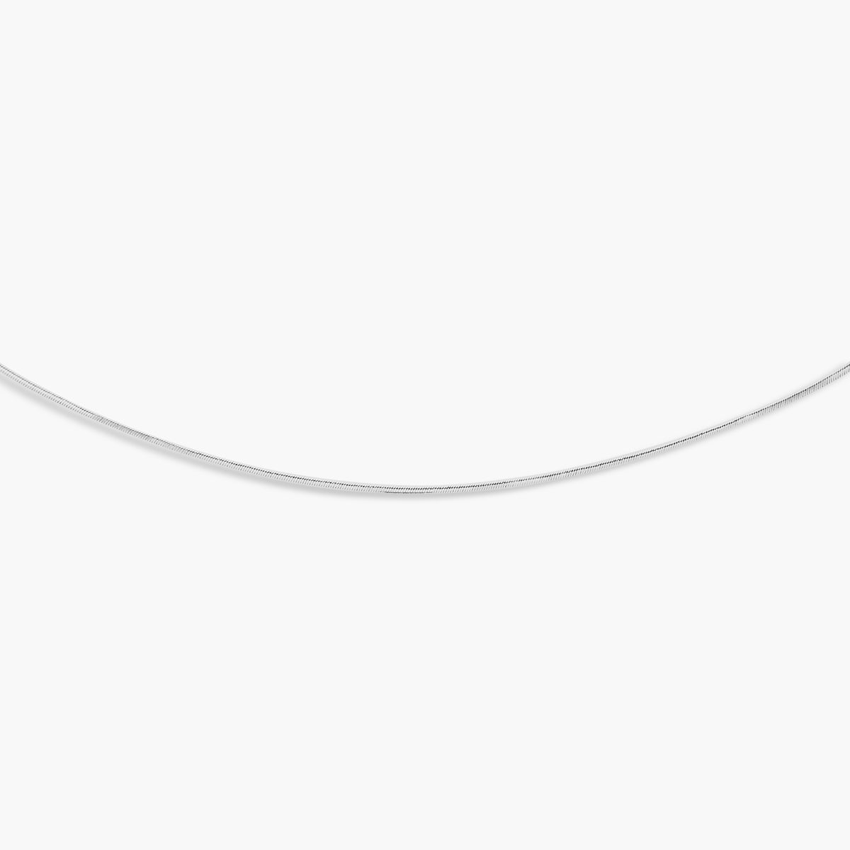 Gargantilla de oro blanco 18K 45 cm cola de topo