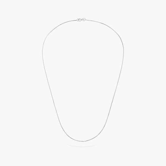 Gargantilla de oro blanco 18K 45 cm cola de topo