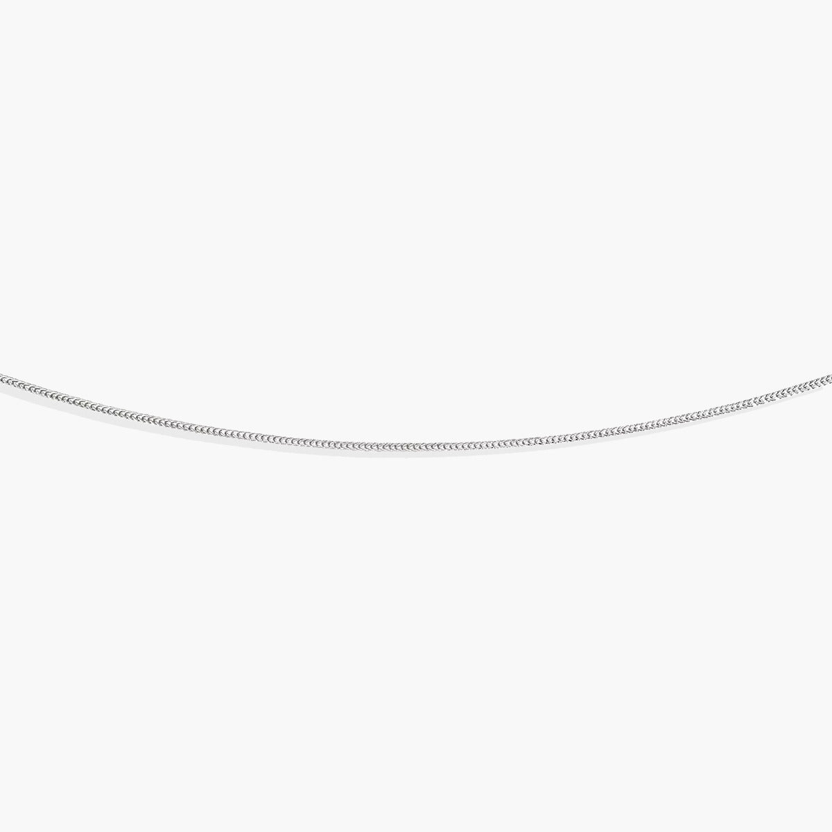 Gargantilla de oro blanco 18K 45 cm cola de zorro