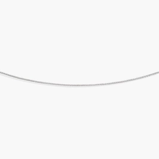 Gargantilla de oro blanco 18K 45 cm cola de zorro