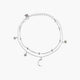 Pulsera de plata 1ª ley luna y estrellas 16-19 cm