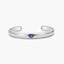 Pulsera rígida de plata 1ª ley amatista violeta 45x60 mm MONOLITH