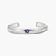 Pulsera rígida de plata 1ª ley amatista violeta 45x60 mm MONOLITH