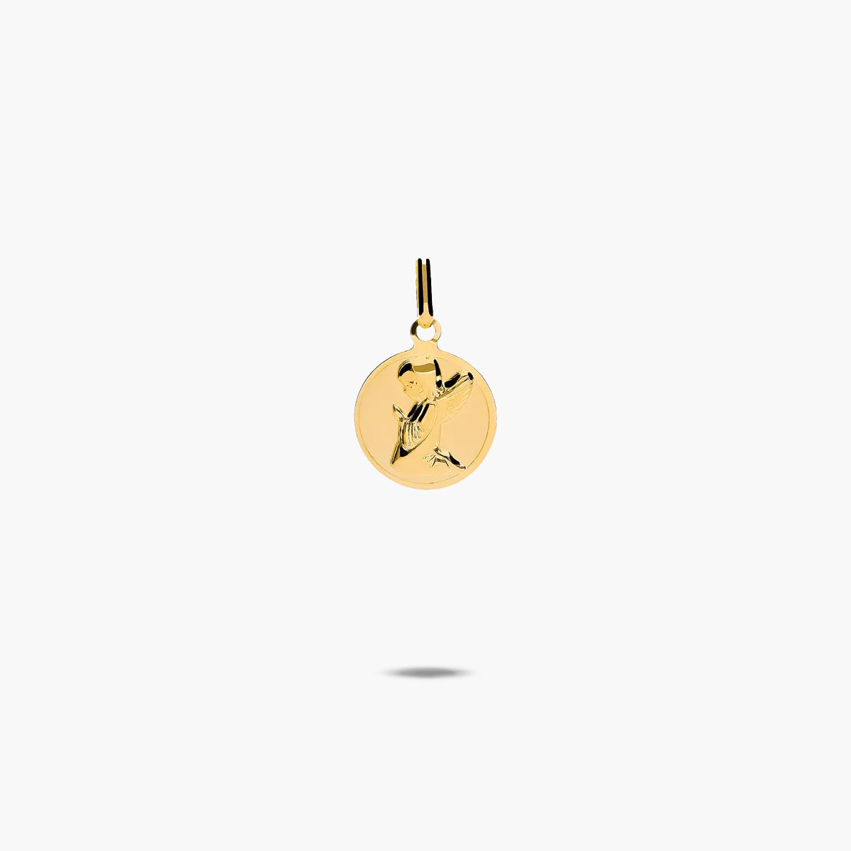 Medalla ángel de oro 18K 12 mm