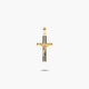 Cruz Cristo plana almendrada de oro 18K 21 mm