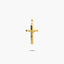 Cruz Cristo plana de oro 18K 25 mm