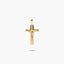 Cruz Cristo palo plano de oro 18K