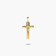 Cruz Cristo palo plano de oro 18K