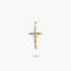 Cruz Cristo plana almendrada de oro 18K 29 mm