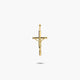 Cruz Cristo plana almendrada de oro 18K 29 mm