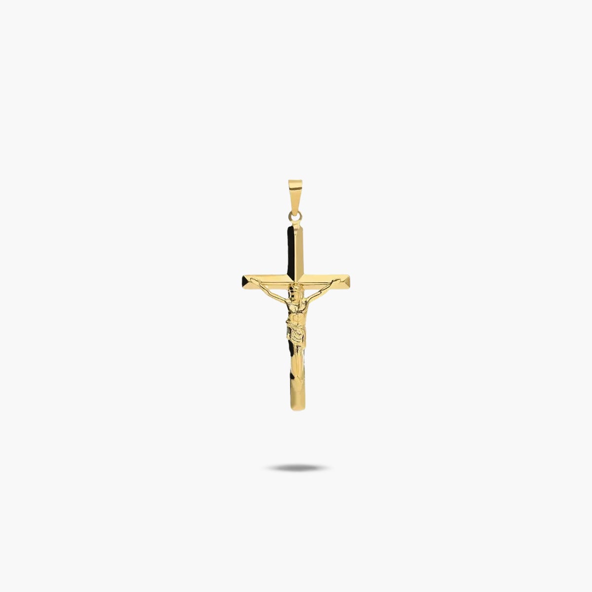 Cruz Cristo plana de oro 18K 29 mm