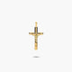 Cruz Cristo plana almendrada de oro 18K 29 mm