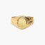 Sello oval dibujo espiga de oro 18K