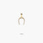 Colgante herradura de oro 18K circonitas 11mm
