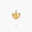Colgante corazón madre e hijo de oro 18K 16 mm