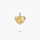 Colgante corazón madre e hijo de oro 18K 16 mm