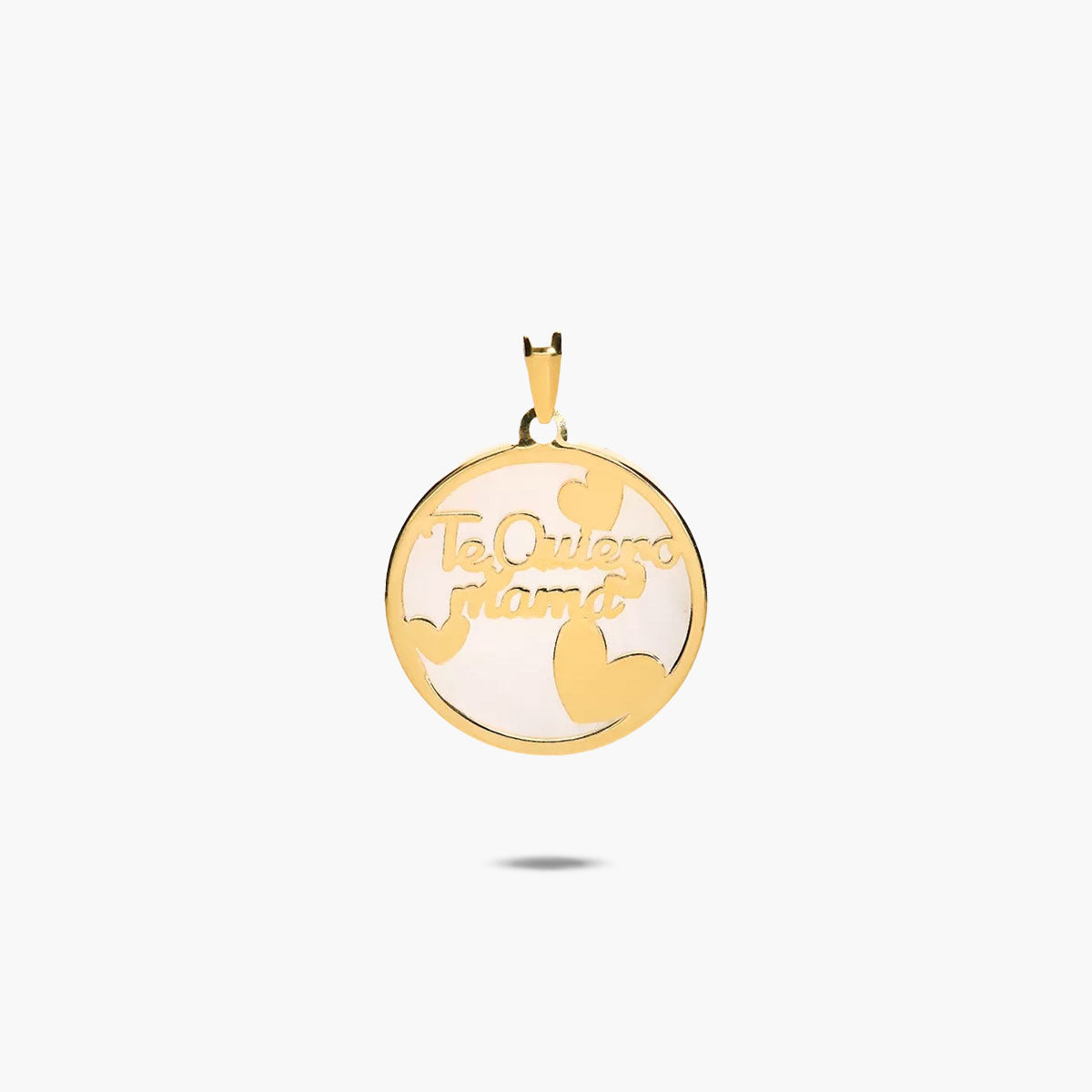 Colgante de oro 18K "Te quiero mamá" 20 mm