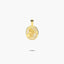 Colgante medalla madre e hijo de oro 18K nácar 15 mm