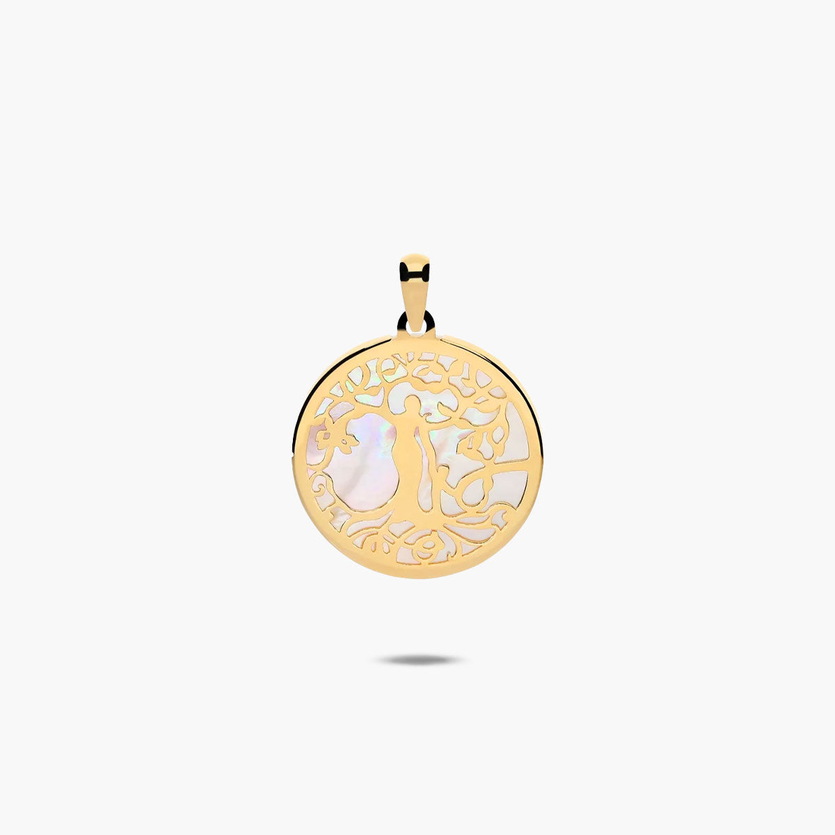 Colgante árbol de la vida de oro 18K nácar 20 mm TREE OF LOVE