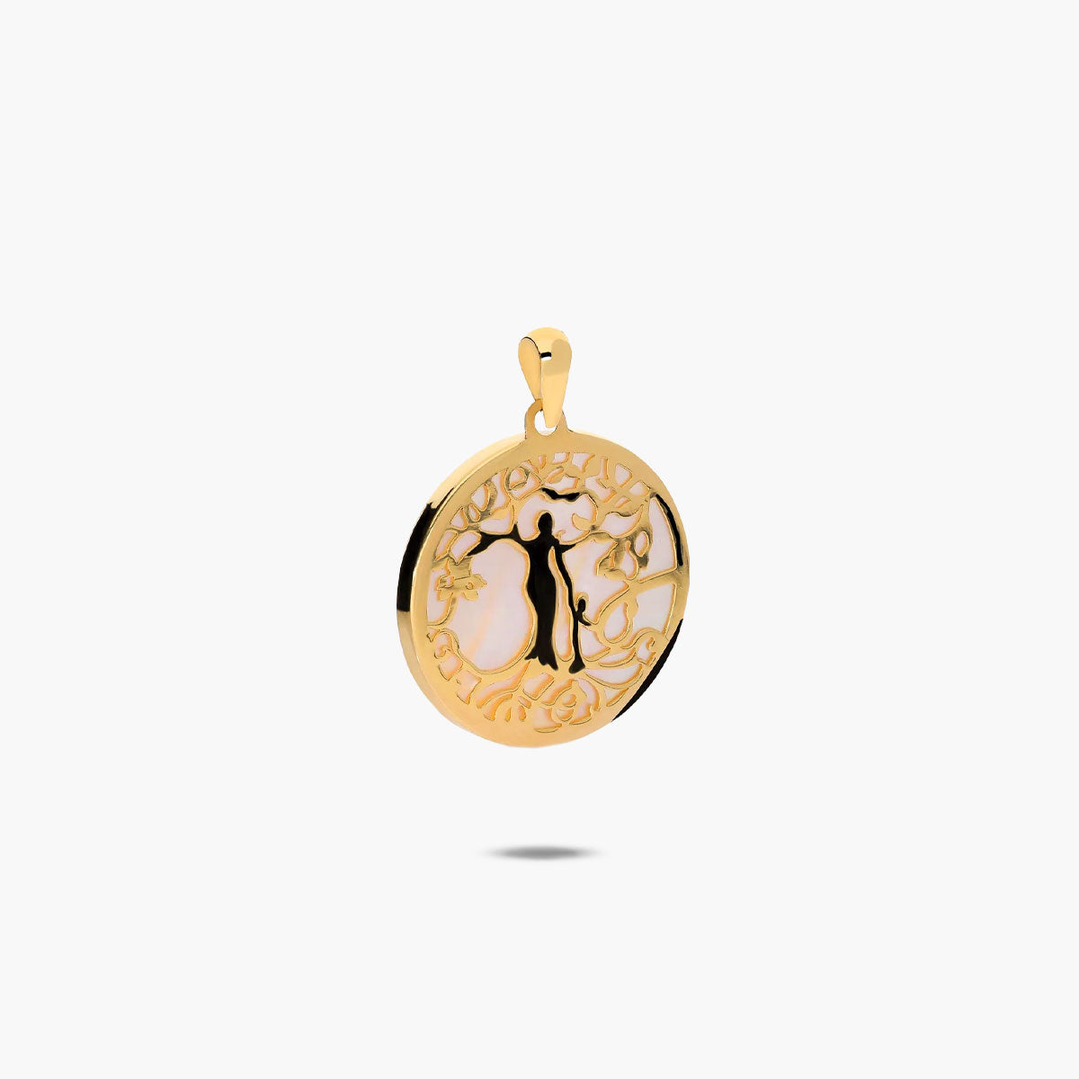 Colgante árbol de la vida de oro 18K nácar 20 mm TREE OF LOVE
