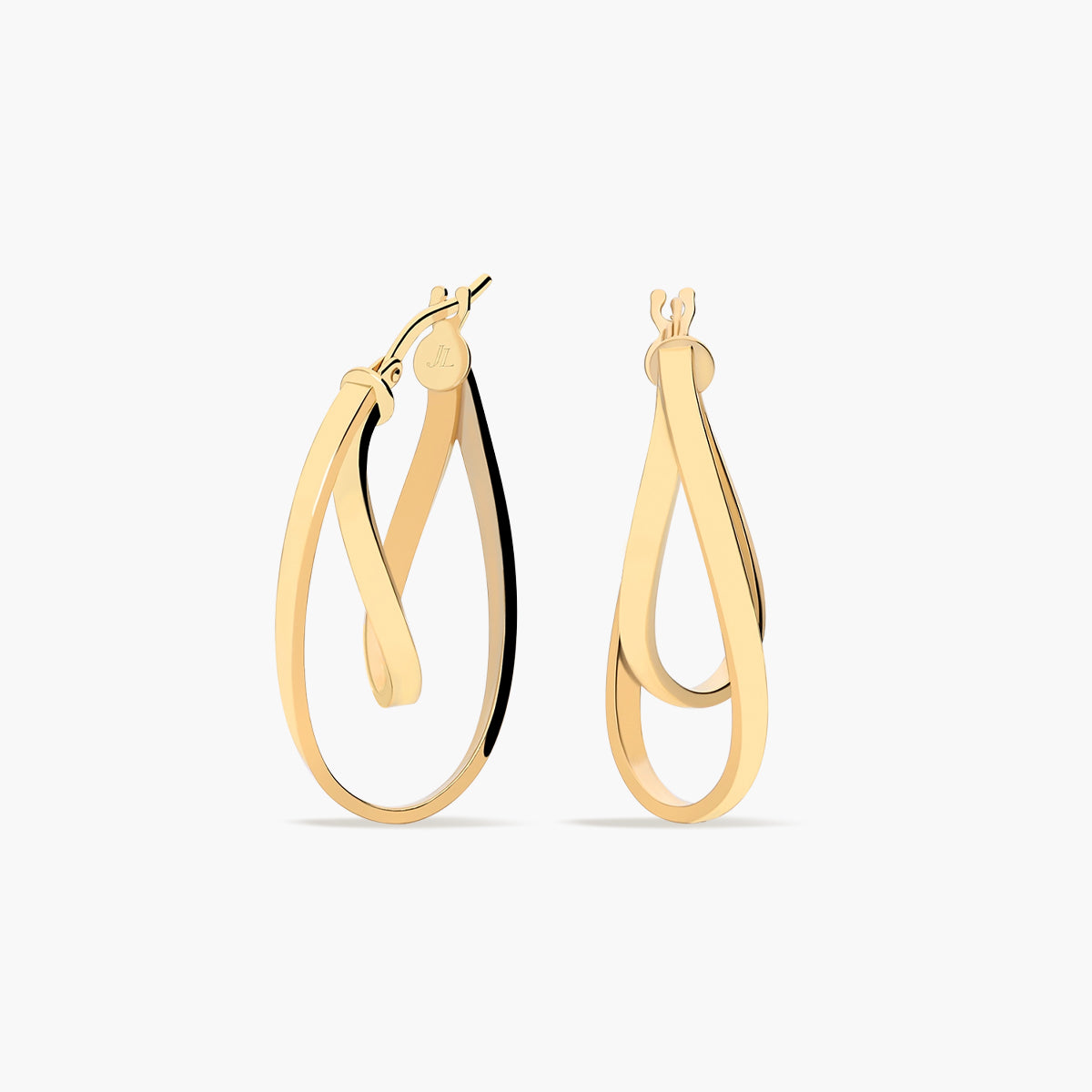 Pendientes de aro de oro 18K 30 mm HYPERBOLA