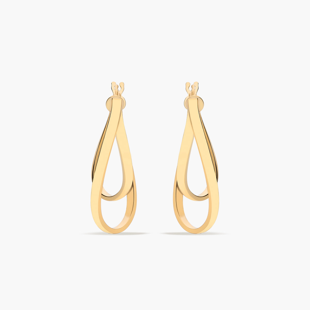 Pendientes de aro de oro 18K 30 mm HYPERBOLA