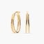 Pendientes de aro doble de oro 18K 20 mm TRANSITION