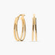 Pendientes de aro doble de oro 18K 20 mm TRANSITION
