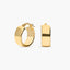 Pendientes de aro ovales de oro 18K 15 mm