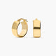Pendientes de aro ovales de oro 18K 15 mm