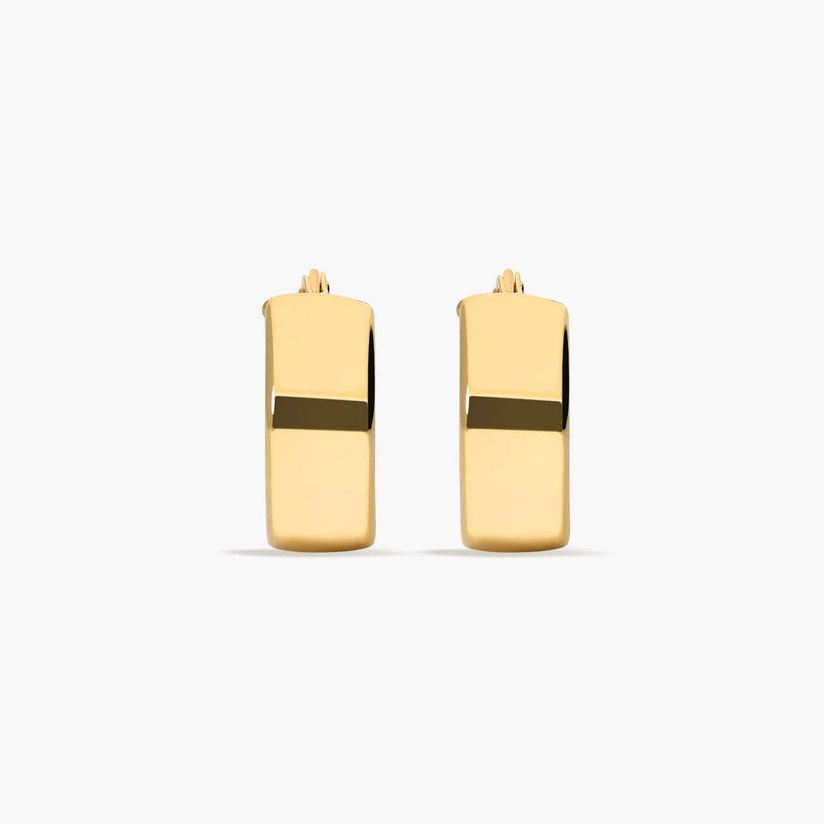 Pendientes de aro ovales de oro 18K 15 mm