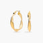 Pendientes de aro de oro bicolor 18K 20 mm DOUBLE HELIX