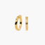 Pendientes de aro rectangulares corazones de oro 18K 20 mm