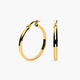 Pendientes de aro media caña de oro 18K 25 mm