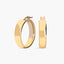 Pendientes de aro ovales de oro 18K 25 mm