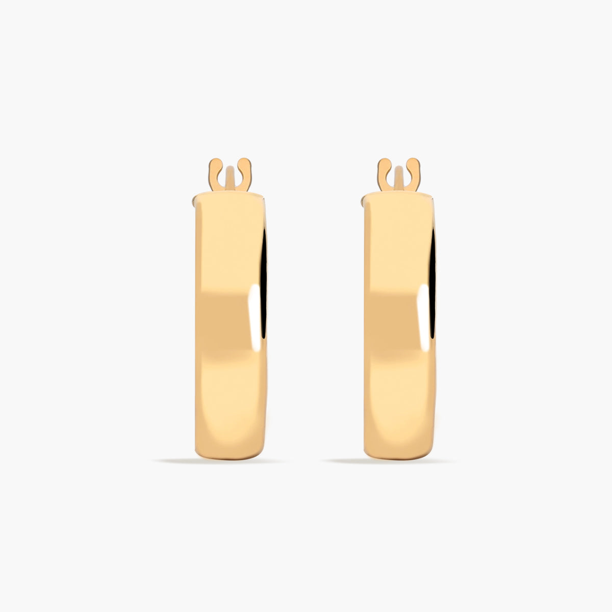 Pendientes de aro ovales de oro 18K 25 mm