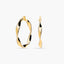 Pendientes de aro de oro bicolor 18K 30 mm DOUBLE HELIX