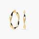 Pendientes de aro de oro bicolor 18K 30 mm DOUBLE HELIX