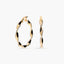 Pendientes de aro de oro bicolor 18K 35 mm DOUBLE HELIX