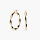 Pendientes de aro de oro bicolor 18K 35 mm DOUBLE HELIX