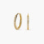 Pendientes de aro de oro 18K circonitas 14 mm