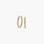 Pendientes de aro de oro 18K circonitas 16 mm