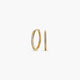 Pendientes de aro de oro 18K circonitas 16 mm