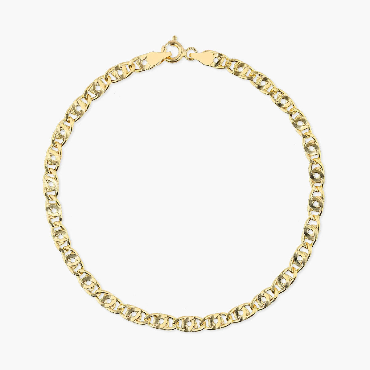 Pulsera de oro 18K 19 eslabón tigre 19 cm