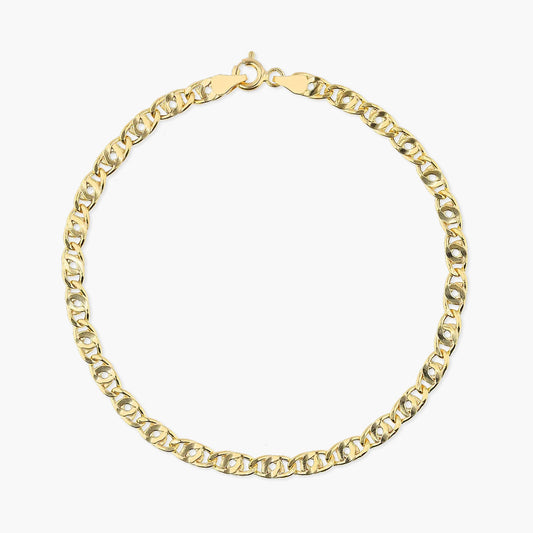 Pulsera de oro 18K 19 eslabón tigre 19 cm