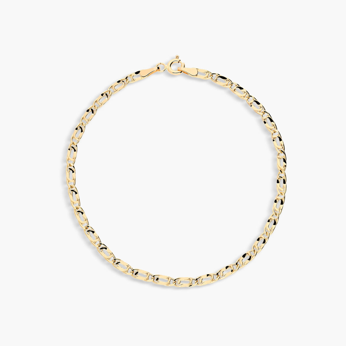 Pulsera de oro 18K malla perdiz 19 cm